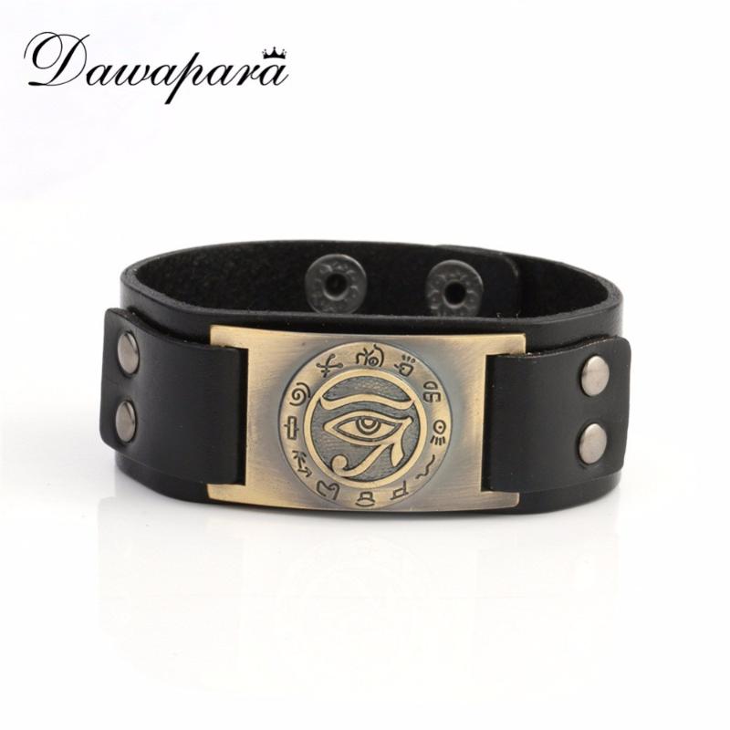 Dawapara Trendy Religious Egyptian Eye of Ra Horus Udjat Evil Eye Snap Clasp Leather Bracelet
Dawapara Trendy Religious Egyptian Eye of Ra Horus Udjat Evil Eye Snap Clasp Leather Bracelet