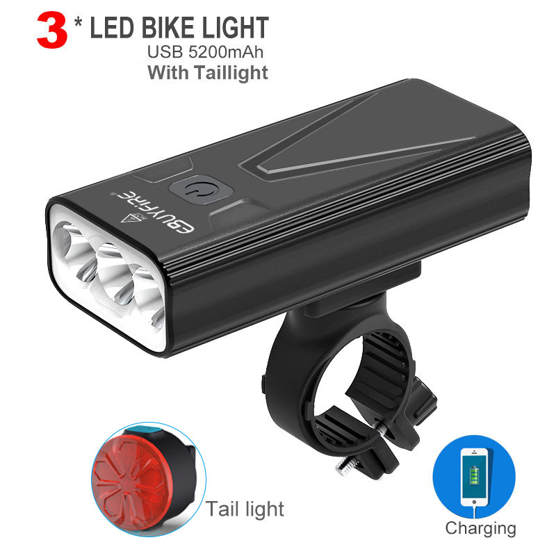 T6 Bicycle Light 5200mAh Power Bank LED Headlight USB Rechargeable Bike Light Waterproof Cycling Accessories
T6 Bicycle Light 5200mAh Power Bank LED Headlight USB Rechargeable Bike Light Waterproof Cycling Accessories