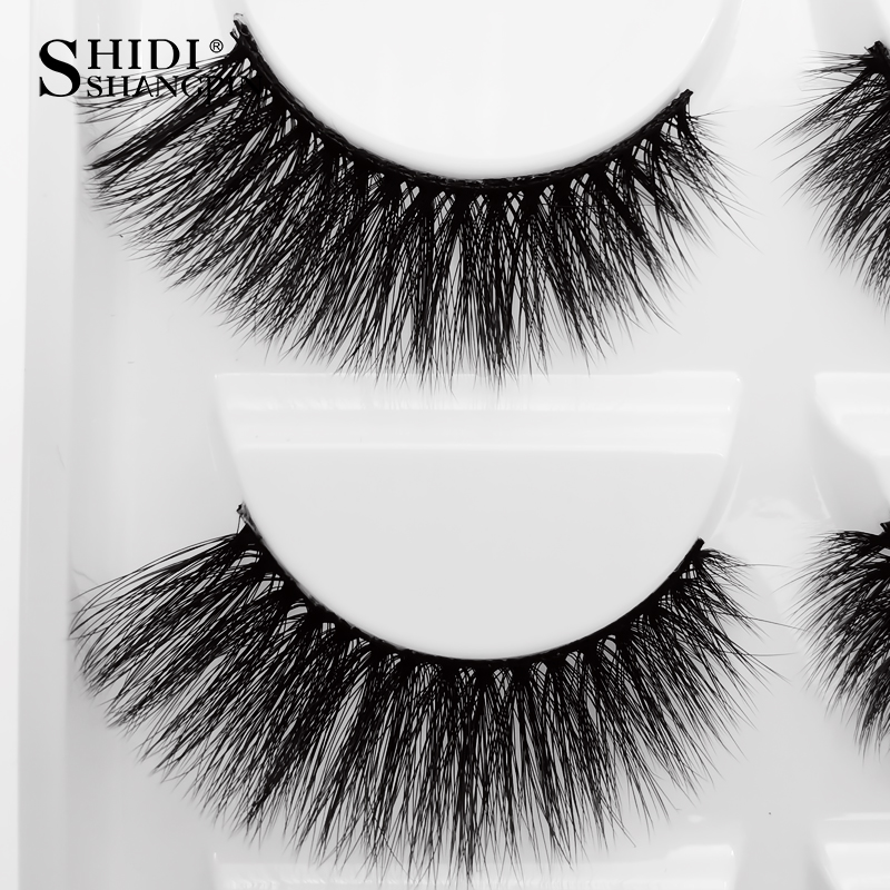 Hot 3D Mink Lashes Natural Long Thick False Eyelashes Handmade Reusable 3D Mink Eyelashes Full Strip Eyelash Extension Fake Lashes Makeup