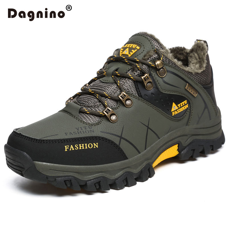 DAGNINO Winter Warm Fur Snow Men Boots Autumn Non-Slip Rubber Sole Men Ankle Boots Waterproof Shoes Footwear Plus Size 39-47, Low army autumn army
DAGNINO Winter Warm Fur Snow Men Boots Autumn Non-Slip Rubber Sole Men Ankle Boots Waterproof Shoes Footwear Plus Size 39-47, Low army autumn army