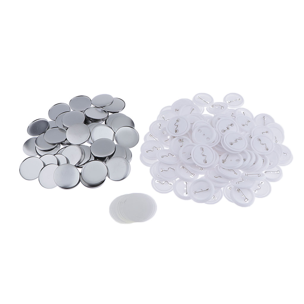 set of 100 durable metal button parts 44mm 1 3/4inch for badge & button making machine, Black
set of 100 durable metal button parts 44mm 1 3/4inch for badge & button making machine, Black
