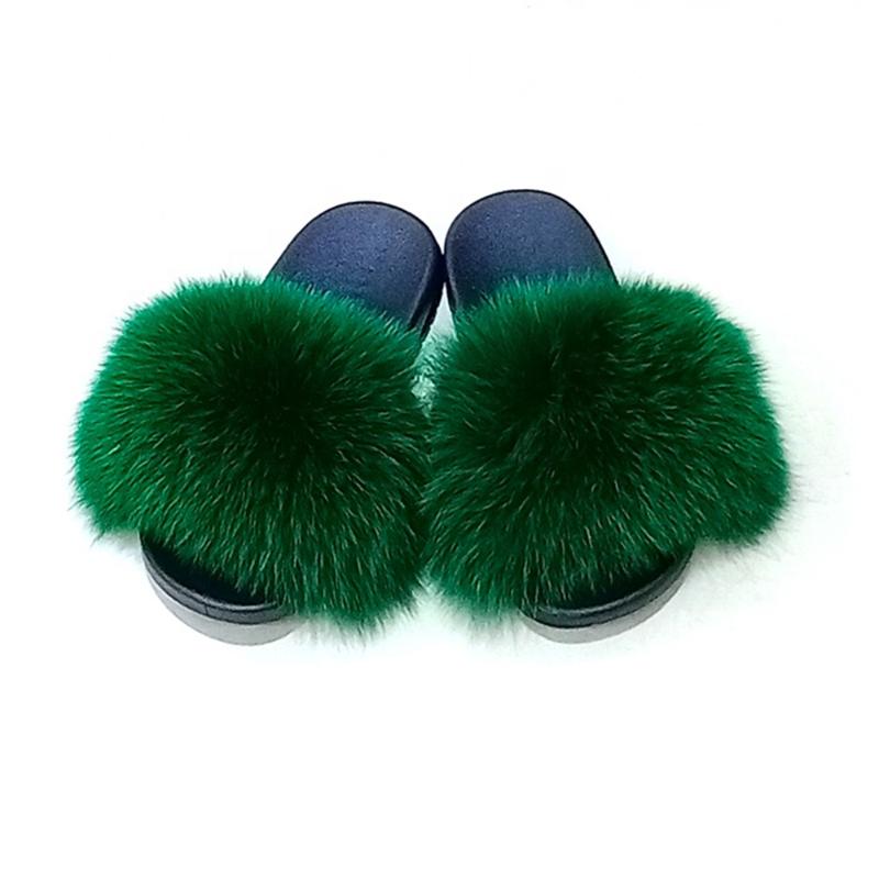 Summer fur slippers women indoor fluffy plush flat shoes artificial raccoon fur slides outdoor casual beach sandals, Deep green
Summer fur slippers women indoor fluffy plush flat shoes artificial raccoon fur slides outdoor casual beach sandals, Deep green