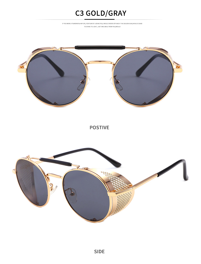 Vintage Retro Polarized Steampunk Sunglasses Fashion Round Mirrored Eyewear Vintage Shield Eyewear Shades Steampunk Sunglasses 66247
Vintage Retro Polarized Steampunk Sunglasses Fashion Round Mirrored Eyewear Vintage Shield Eyewear Shades Steampunk Sunglasses 66247