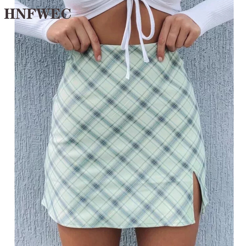 2020 fashion new slim sexy Women Side Split Check Plaid Mini Skirt In Light Green Leisure girl T046
2020 fashion new slim sexy Women Side Split Check Plaid Mini Skirt In Light Green Leisure girl T046
