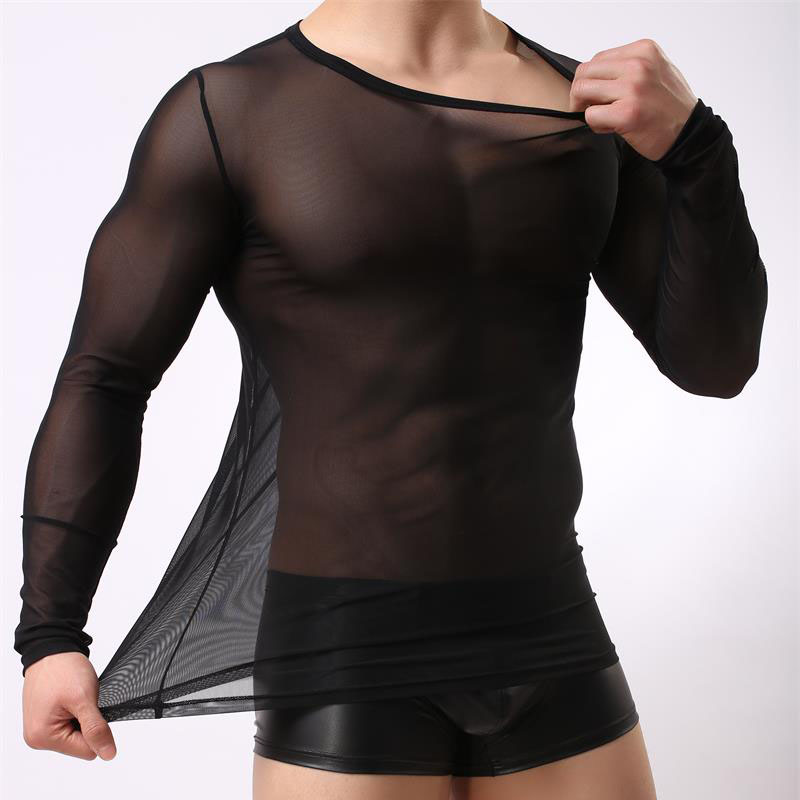 Sexy Men Mesh Long Sleeve Running Shirt Stretch T-shirt Sport Jogging Fitness Gym Rashguard Clothing Breathable Undershirt, Black
Sexy Men Mesh Long Sleeve Running Shirt Stretch T-shirt Sport Jogging Fitness Gym Rashguard Clothing Breathable Undershirt, Black