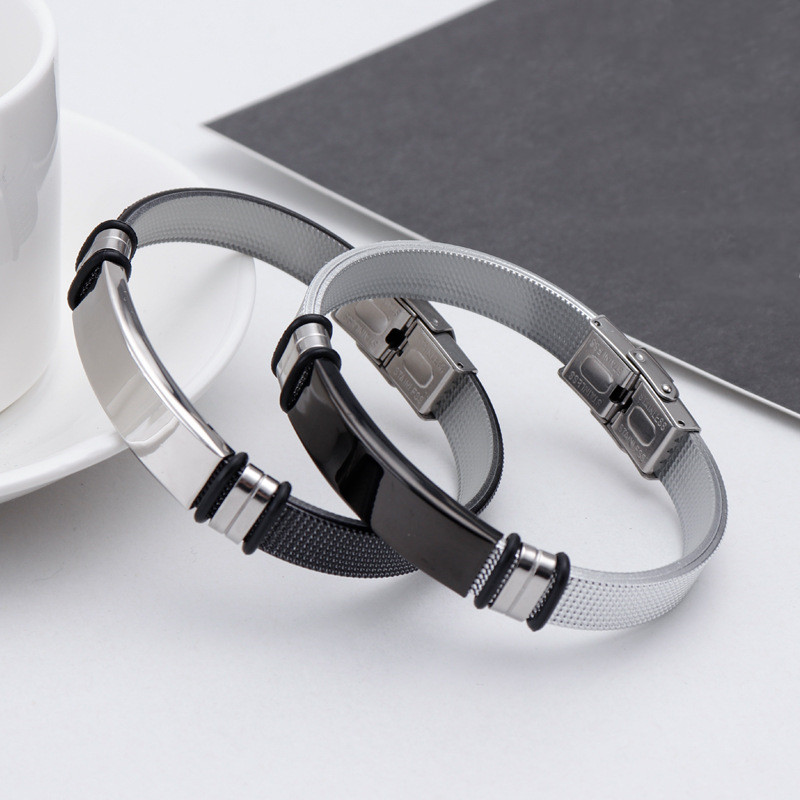 Genuine Silicone Bracelet Men Homme Steel/Black Stainless Steel Buckle Mens Bracelets 2020 Punk Jewelry Gifts
Genuine Silicone Bracelet Men Homme Steel/Black Stainless Steel Buckle Mens Bracelets 2020 Punk Jewelry Gifts