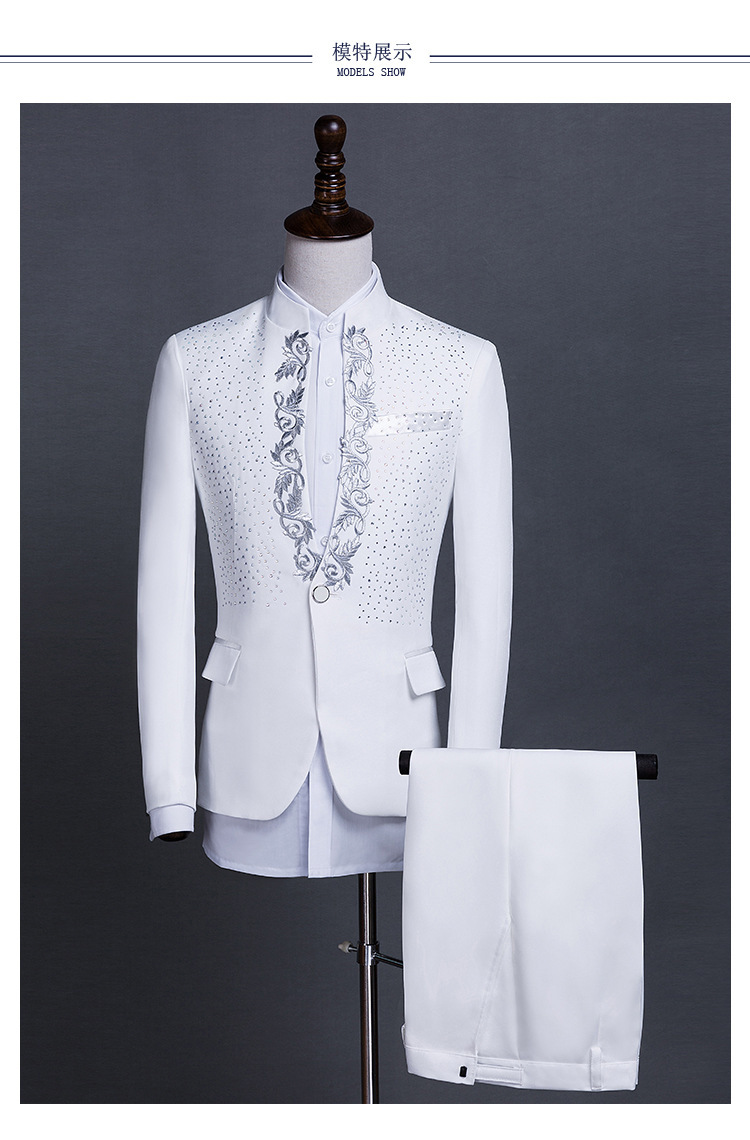 Newest Handsome Mens Designer Suits Appliqued Sequins Damier Check 2-Pieces Gentleman Groom Tuxedos Customized Best Man Business Men Suits