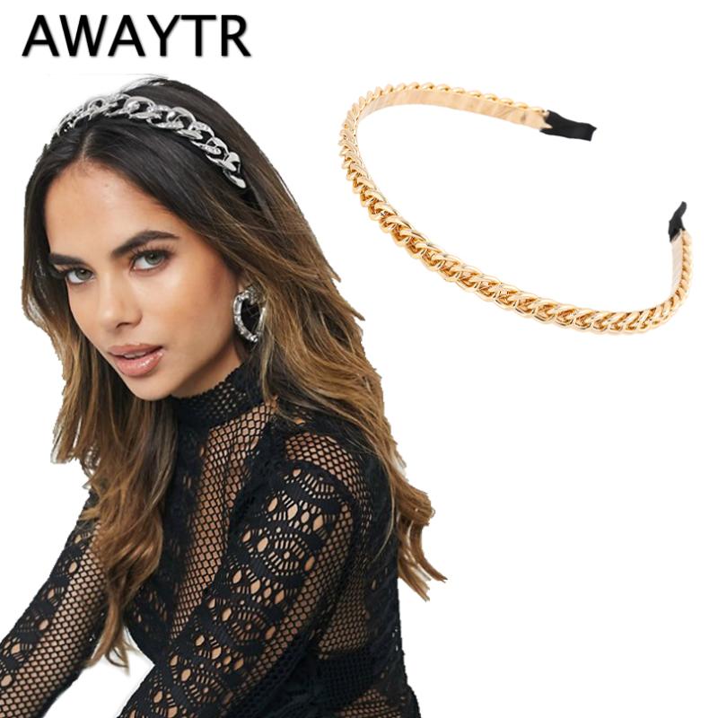 AWAYTR Fashion Gold Chains Hair Bands Hoop For Women Headband Hairband Girls Hair Accessories Elegant Chic Ornament 
AWAYTR Fashion Gold Chains Hair Bands Hoop For Women Headband Hairband Girls Hair Accessories Elegant Chic Ornament
