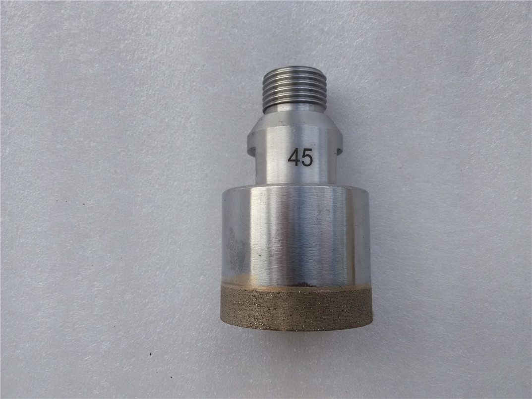 RZZ 30-60mm L75mm Power Tool Drill Bit G1/2'' Sintered Diamond Drilling Thread for Glass