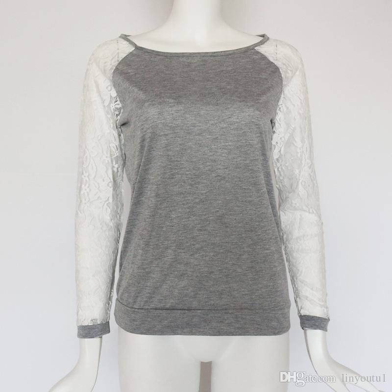 2020 Spring Women Backless Long Sleeve Harajuku Blouses Shirts Lace Crochet Ladies Tops women clothes top
