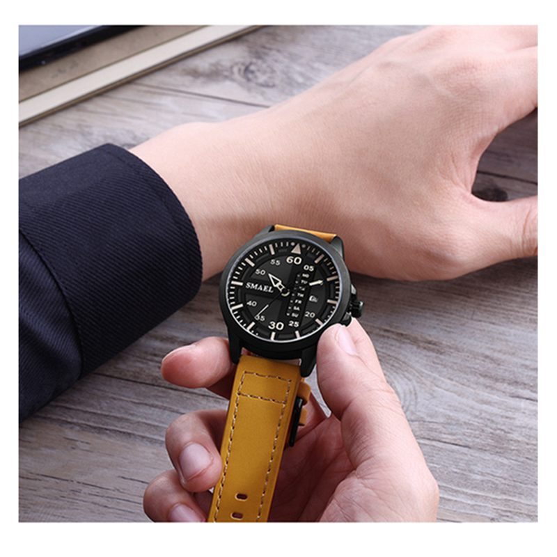 2020 Quartz Watches Bracelet Leather SMAEL Men Watches Casual Analog Digital Men Watch relogio 1315 Military Sport Watches Waterproof, Khaki
2020 Quartz Watches Bracelet Leather SMAEL Men Watches Casual Analog Digital Men Watch relogio 1315 Military Sport Watches Waterproof, Khaki