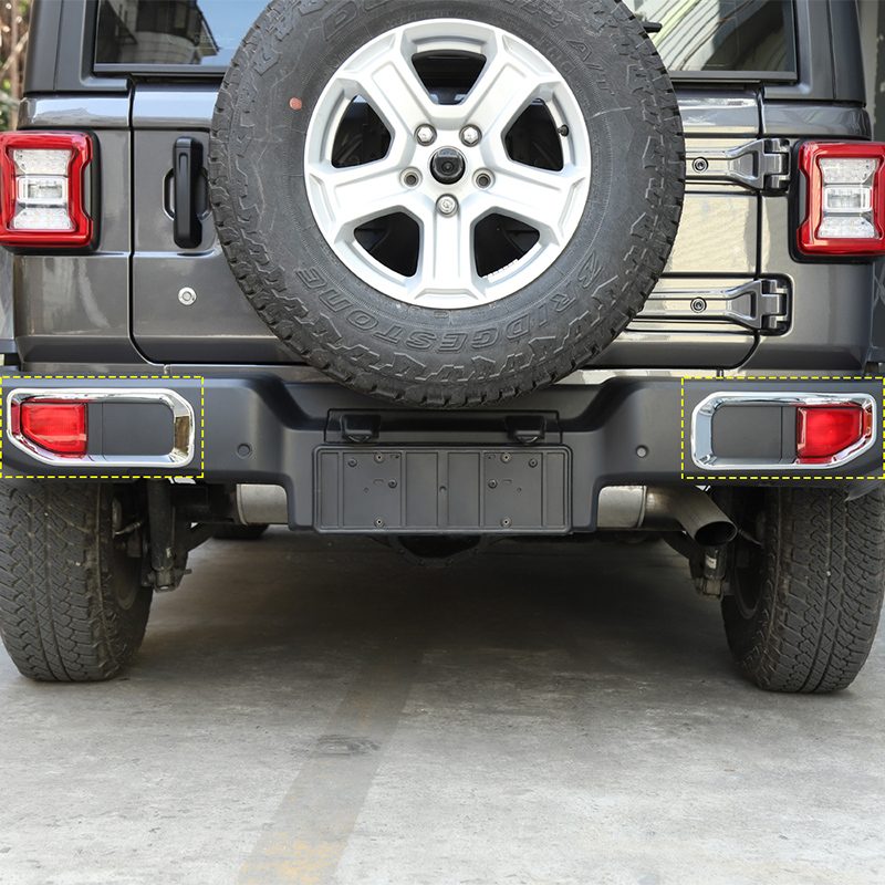 ABS Rear Fog Lamp Light Decorative Cover For Jeep Wrangler JL Sahara 2018+ Auto Internal Accessories