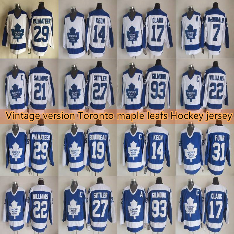 Men' Toronto maple leafs Vintage version Hockey jersey 17 CLARK 93 GILM0UR 14 KEON 31 FUHR 19 BOUDREAU 22 WILLIAMS jerseys, Brown
Men' Toronto maple leafs Vintage version Hockey jersey 17 CLARK 93 GILM0UR 14 KEON 31 FUHR 19 BOUDREAU 22 WILLIAMS jerseys, Brown