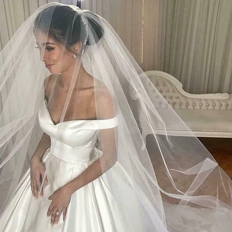New Romantic Off the Shoulder Elegant Princess Wedding Dresses sweetheart 2020 Celebrity Ball Gown vestido De Noiva Bridal Gowns buttons