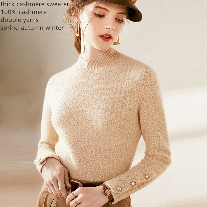 naizaiga 100% cashmere Thickened vertical stripe pure cashmere short sweater cuff three-button women sweater, HRSM46
naizaiga 100% cashmere Thickened vertical stripe pure cashmere short sweater cuff three-button women sweater, HRSM46