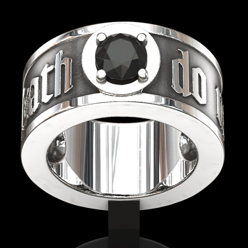 Till Death Do Us Part039 Hip Hop Men039s Fashion Stainless Steel Black Diamond Skull Band Ring Punk Gothic Engagement Jewelr
Till Death Do Us Part039 Hip Hop Men039s Fashion Stainless Steel Black Diamond Skull Band Ring Punk Gothic Engagement Jewelr