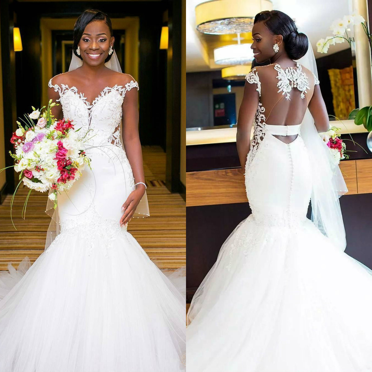 Latest African Mermaid Wedding Dresses Cap Sleeve Lace Applique Beaded Tulle Beach Wedding Dress Plus Size robe de mariée Cheap Bridal Gowns, Pink
Latest African Mermaid Wedding Dresses Cap Sleeve Lace Applique Beaded Tulle Beach Wedding Dress Plus Size robe de mariée Cheap Bridal Gowns, Pink