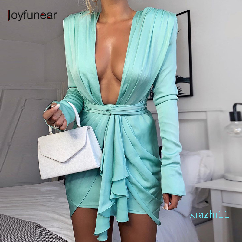 fashion-Joyfunear Mini Blue Elegant Dress Women Wrap Party Club Dresses Bandage Deep V Neck Zipper Sexy Autumn Bodycon Dress Feeme 2019
fashion-Joyfunear Mini Blue Elegant Dress Women Wrap Party Club Dresses Bandage Deep V Neck Zipper Sexy Autumn Bodycon Dress Feeme 2019