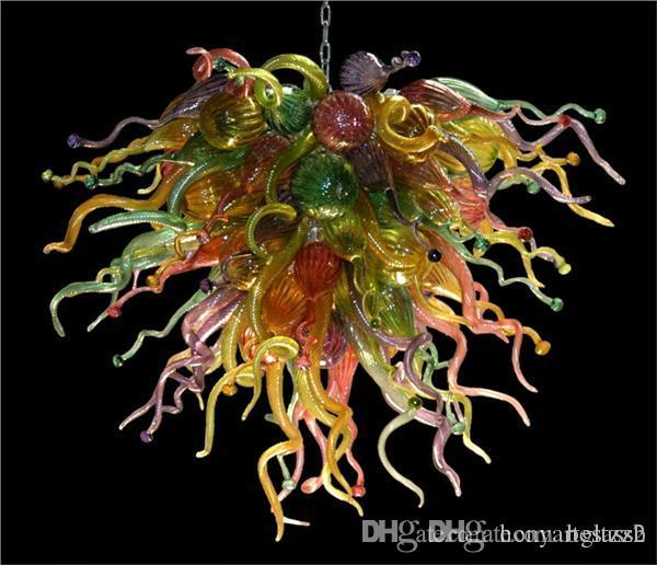 Hand Blown Glass Chandeliers Lightings LED Light Source Hot Sales Modern Crystal Color Murano Glass Small Size Pendant Lights for Home Decor
Hand Blown Glass Chandeliers Lightings LED Light Source Hot Sales Modern Crystal Color Murano Glass Small Size Pendant Lights for Home Decor