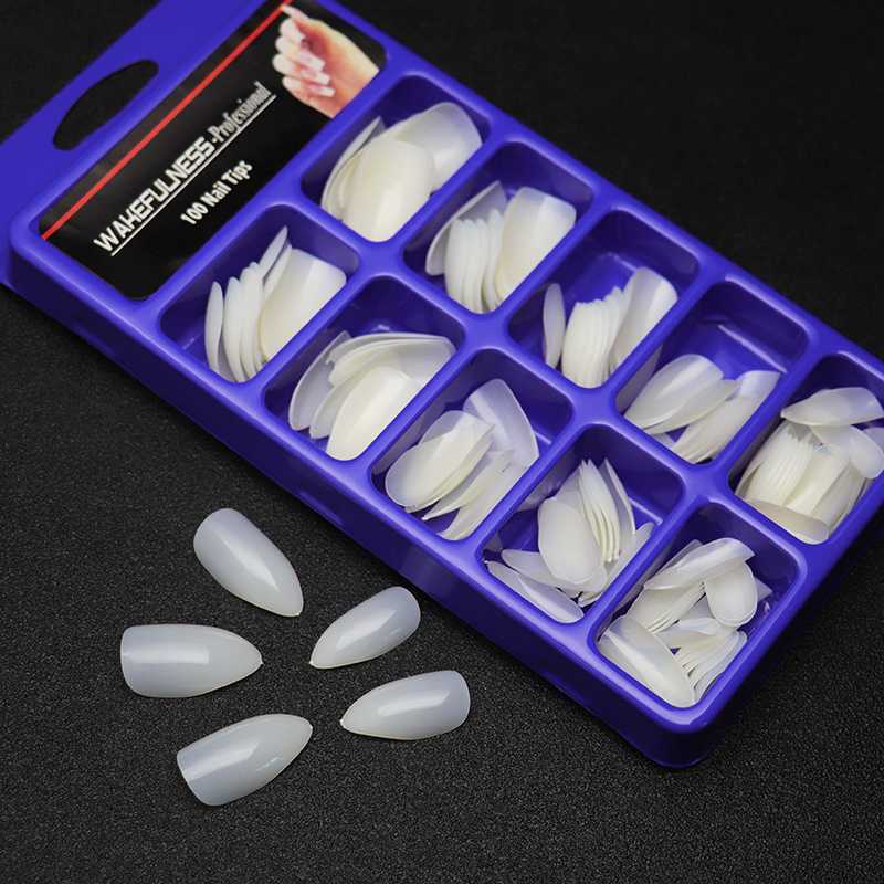WAKEFULNESS 100Pcs Clear Long Stiletto False Nails Tips Nature White Full Cover Fake Nail Tips Manicure Press On Nails Charms
WAKEFULNESS 100Pcs Clear Long Stiletto False Nails Tips Nature White Full Cover Fake Nail Tips Manicure Press On Nails Charms