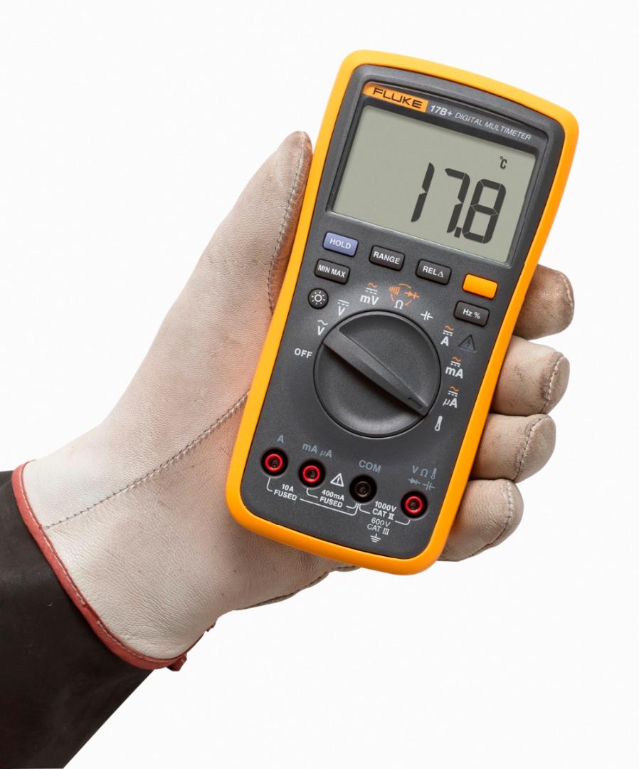 Fluke 17B+ Auto Range Digital Probe Multimeter Meter Temperature & Frequency1