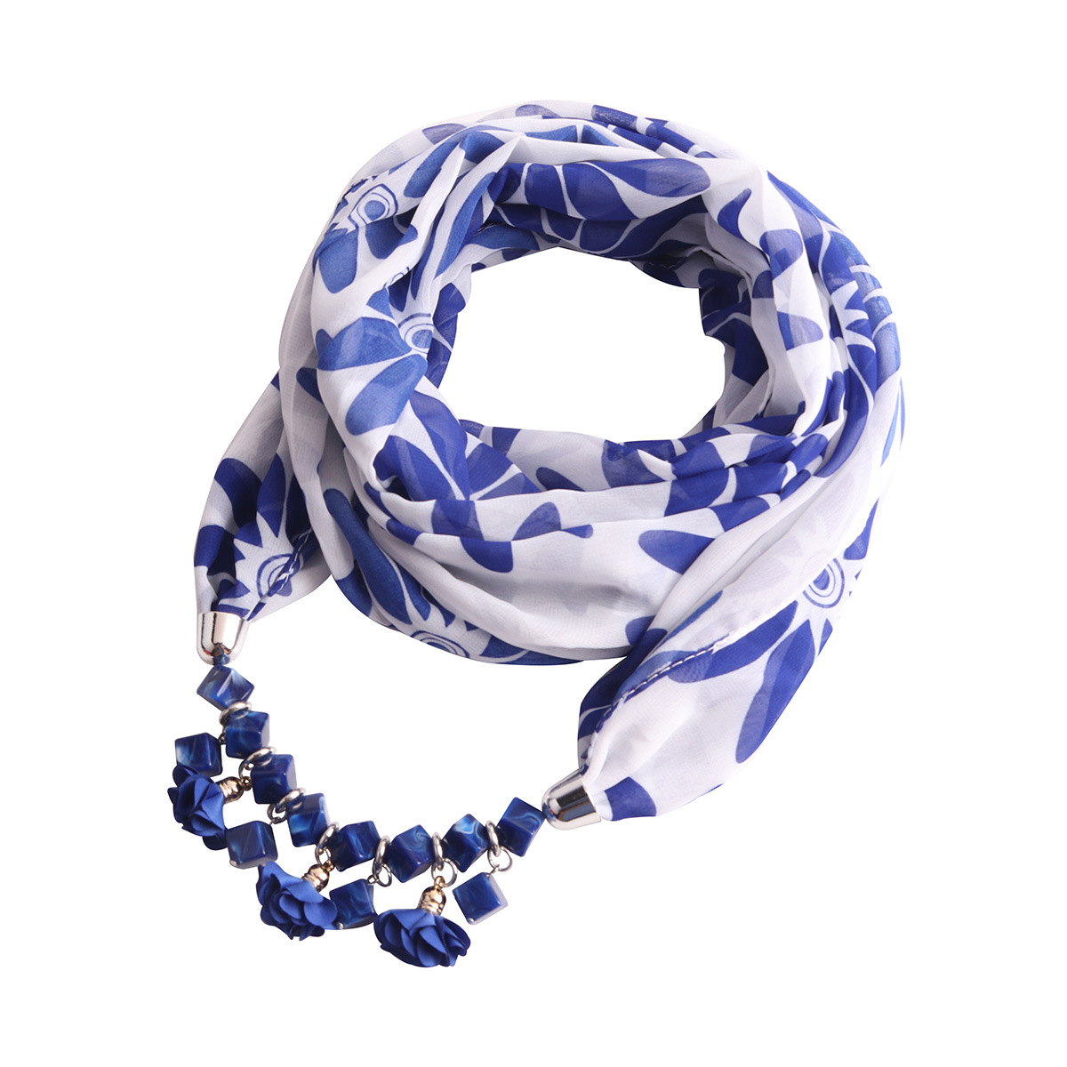 winter scarf Chiffon Scarf Bullet Pendant Charm Fashion Women Jewelry Scarf Necklace Shawls scarves Acessories 2020