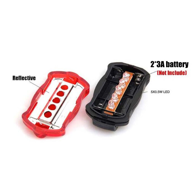 Tail Lighting Bright Bicycle Rear Cycling Safety Flashlight 6 Light Mode Options Led Accessories Fits On Any Bike