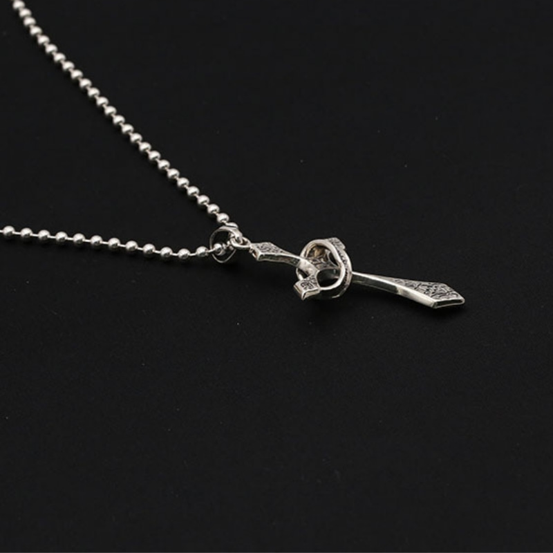 New 925 sterling silver handmade punk style jewelry American antique silver designer cross necklace pendants without chain for men women