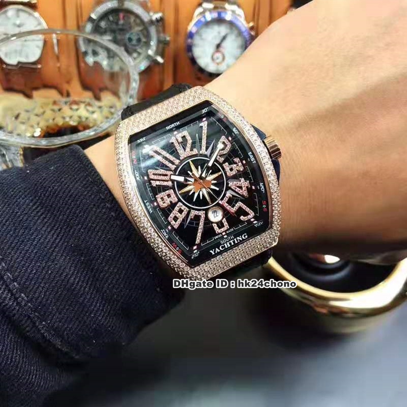 4 Style Luxury Watches Vanguard Diamond Case Swiss ETA2824 Autoamtic Mens Watch V45 SC DT YACHTING OG Diamonds Black Dial Leather Strap Gents Wristwatches
4 Style Luxury Watches Vanguard Diamond Case Swiss ETA2824 Autoamtic Mens Watch V45 SC DT YACHTING OG Diamonds Black Dial Leather Strap Gents Wristwatches