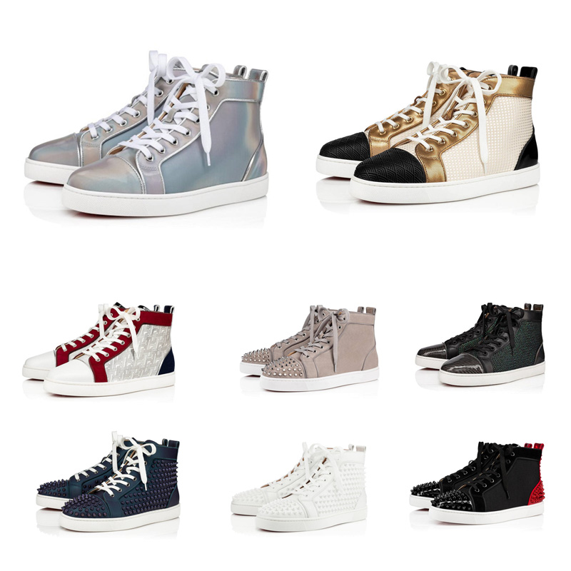 2020 New High Boots Red Bottom Studded Spikes Fashion Insider Sneakers Black Red White Leather Men Women Casual Rivet Shoes Flat Shoes
2020 New High Boots Red Bottom Studded Spikes Fashion Insider Sneakers Black Red White Leather Men Women Casual Rivet Shoes Flat Shoes