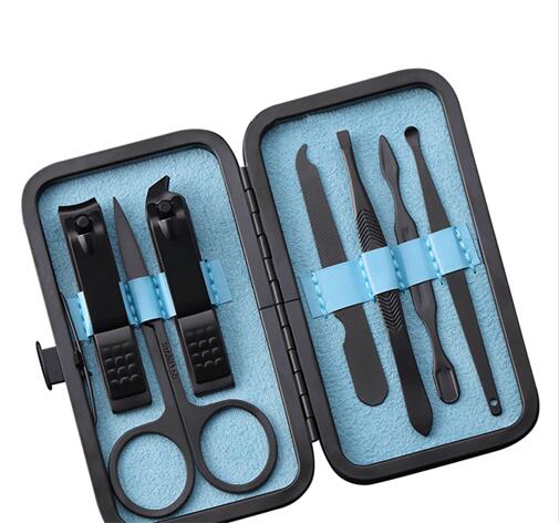 New Arrival Manicure Set Professional Black Stainless Steel Nail Clipper Kit Finger Plier Nails Art Pedicure Toe Nail Tools Set