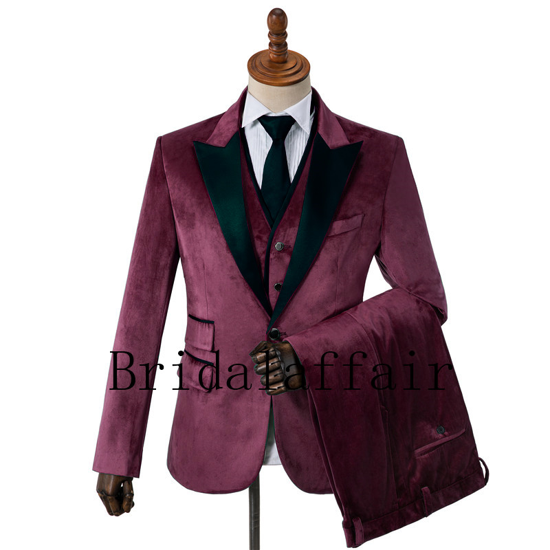 Designs Casual Business Dark Burgundy Velvet Mens Suits 3 Pieces Formal Suit Set Men Wedding Suits For Men Groom Tuxedos (Pants+Jacket+Vest), Black;gray
Designs Casual Business Dark Burgundy Velvet Mens Suits 3 Pieces Formal Suit Set Men Wedding Suits For Men Groom Tuxedos (Pants+Jacket+Vest), Black;gray