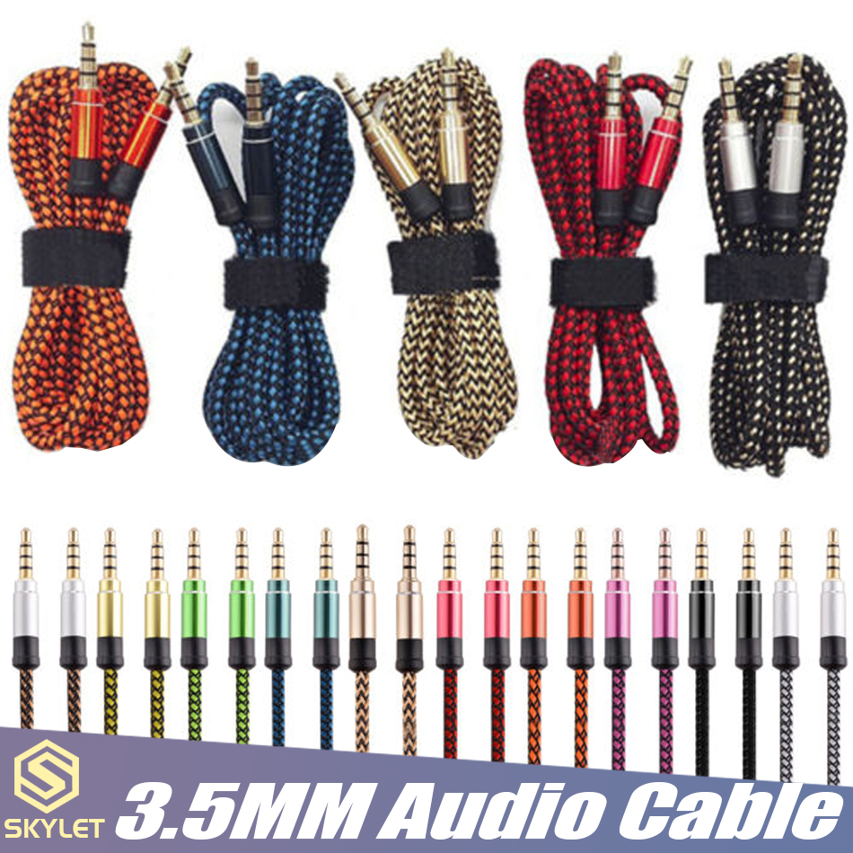 SKYLET 3.5mm AUX AUXILIARY CORD 1.5M/5FT Male to Male Stereo Audio Cable for PC MP3 CAR