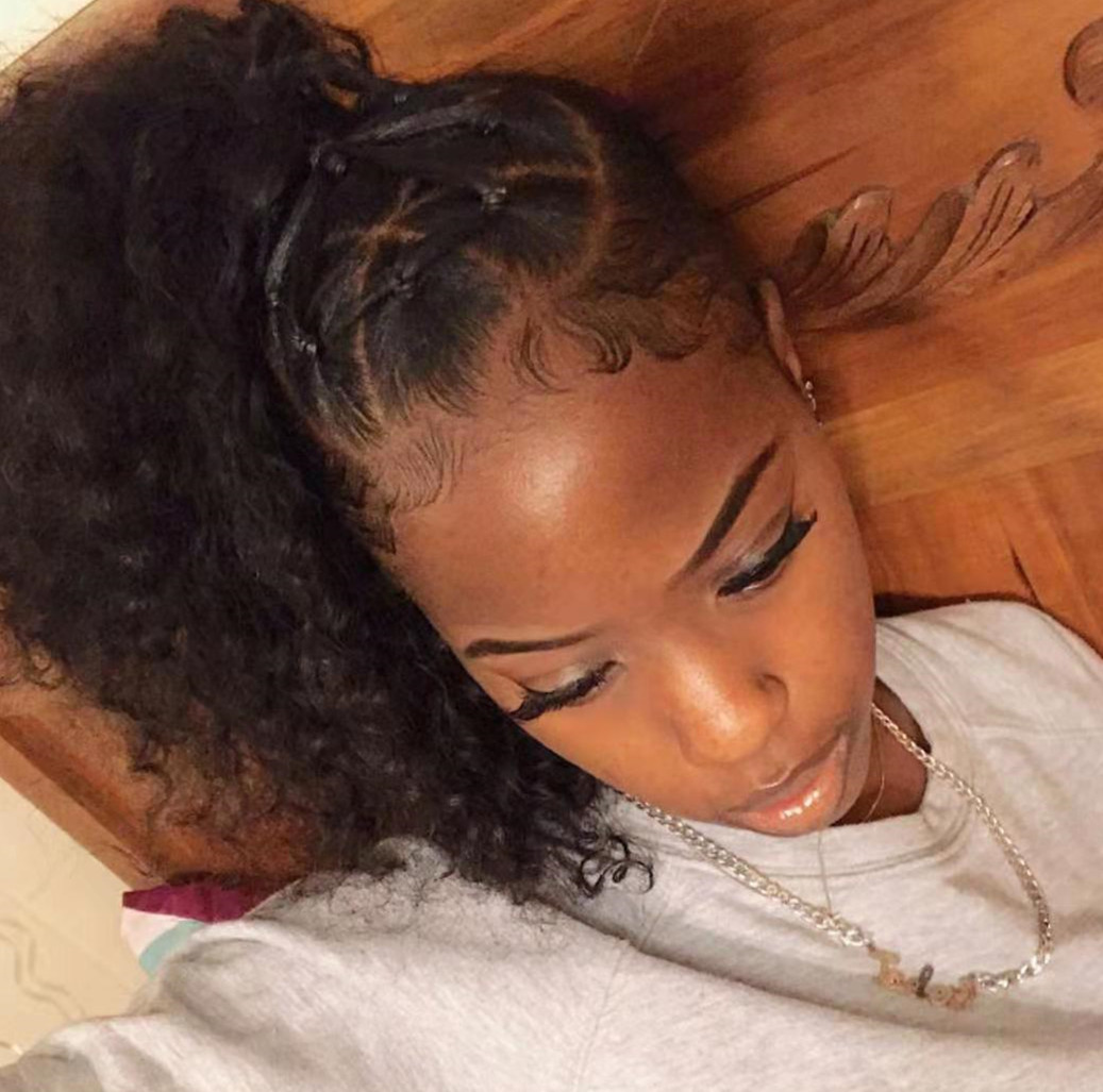 African kinky curly short high baid ponytail hair extensions clip in brazilian remy human hair pony tail hair 120g