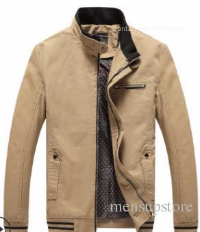 Jackets Spring Autumn 19ss Slim Fit Jacket Coats Long Sleeved Jacket Mens Stand Collar, Black;brown