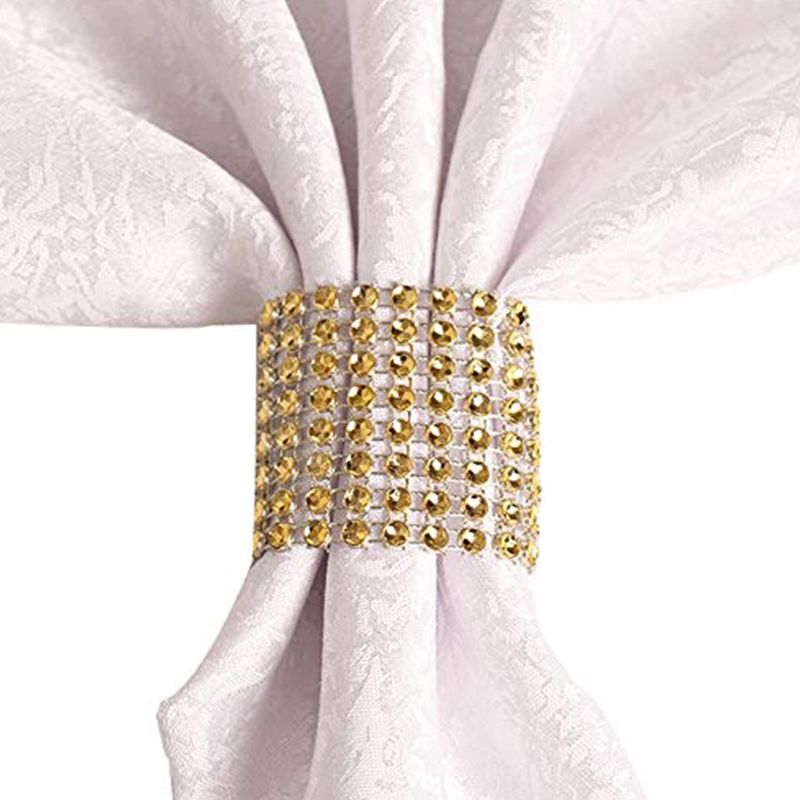 Rhinestone Napkin Rings Wedding Adornment, Napkin Holder for DIY Party Banquet Birthday, Gold (50PCS
Rhinestone Napkin Rings Wedding Adornment, Napkin Holder for DIY Party Banquet Birthday, Gold (50PCS