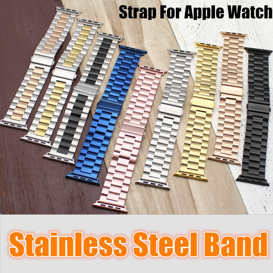 Stainless Steel Watchbands Wrist For Apple Watch Men Watch Band Strap Bracelet Accessories Sport 38mm 42mm With Adapter Connector
Stainless Steel Watchbands Wrist For Apple Watch Men Watch Band Strap Bracelet Accessories Sport 38mm 42mm With Adapter Connector