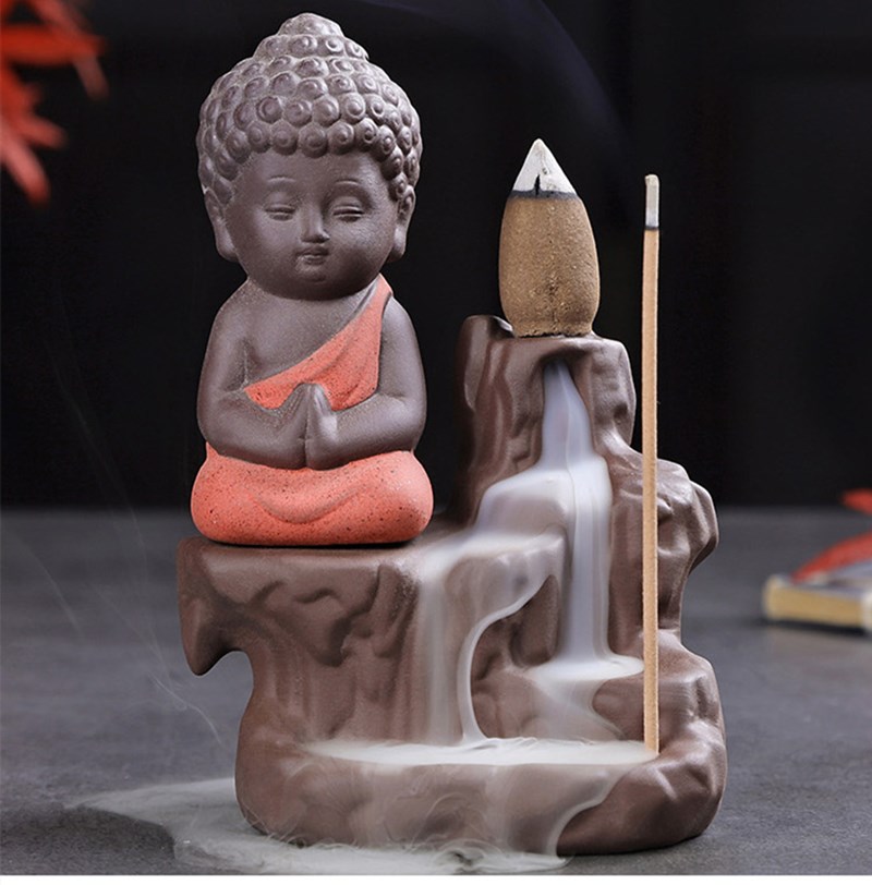 Buddha Smoke Backflow Incense Burner Little Monk Waterfall Incense Stick Holder Home Office Teahouse Decor
Buddha Smoke Backflow Incense Burner Little Monk Waterfall Incense Stick Holder Home Office Teahouse Decor