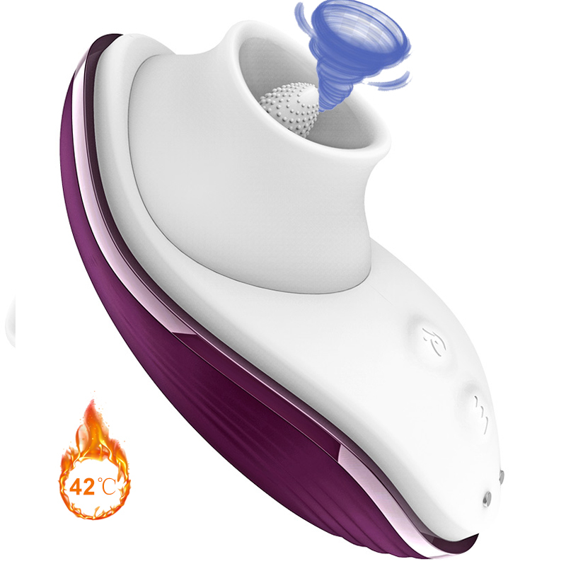 Sucking Licking Vibrator Nipple Breast Heating Sucker Clitoral Vagina Massage Stimulation 7 Modes Oral Sex Toys For Adults Woman Y191214