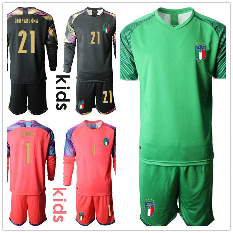 Kids Goalkeeper Italy Club Soccer Jersey Set #1 BUFFON #21 Donnarumma Goalkeeper football Jersey Home Away Youth Junior Long Sleeve Shirts
Kids Goalkeeper Italy Club Soccer Jersey Set #1 BUFFON #21 Donnarumma Goalkeeper football Jersey Home Away Youth Junior Long Sleeve Shirts