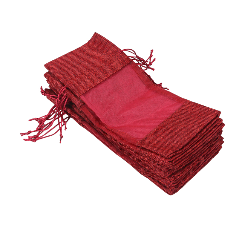 10 Pcs Burlap Wine Bags Wine Gift Bag with Drawstring, Jute Bags with Clear Window for Wedding, Party Favors, Chris
10 Pcs Burlap Wine Bags Wine Gift Bag with Drawstring, Jute Bags with Clear Window for Wedding, Party Favors, Chris