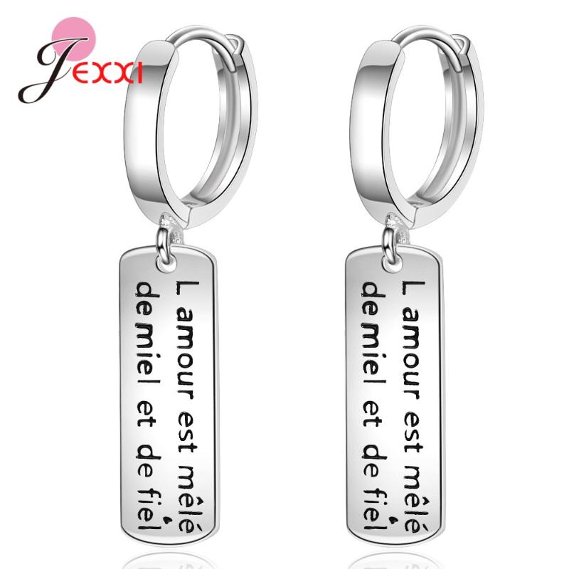 Hoop & Huggie Simple Rectangle Letters Heart Star Long Earrings For Women 925 Sterling Silver Ear Accessories Jewelry
Hoop & Huggie Simple Rectangle Letters Heart Star Long Earrings For Women 925 Sterling Silver Ear Accessories Jewelry