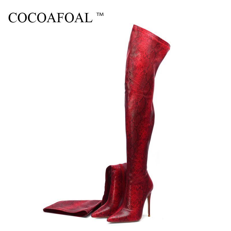 COCOAFOAL Snake Skin Women Over The Knee Lairs Woman Dij High Laarzen Plus Size 33 43 Boots High Hook Sexy over The Knee Laarzen, Yellow
COCOAFOAL Snake Skin Women Over The Knee Lairs Woman Dij High Laarzen Plus Size 33 43 Boots High Hook Sexy over The Knee Laarzen, Yellow
