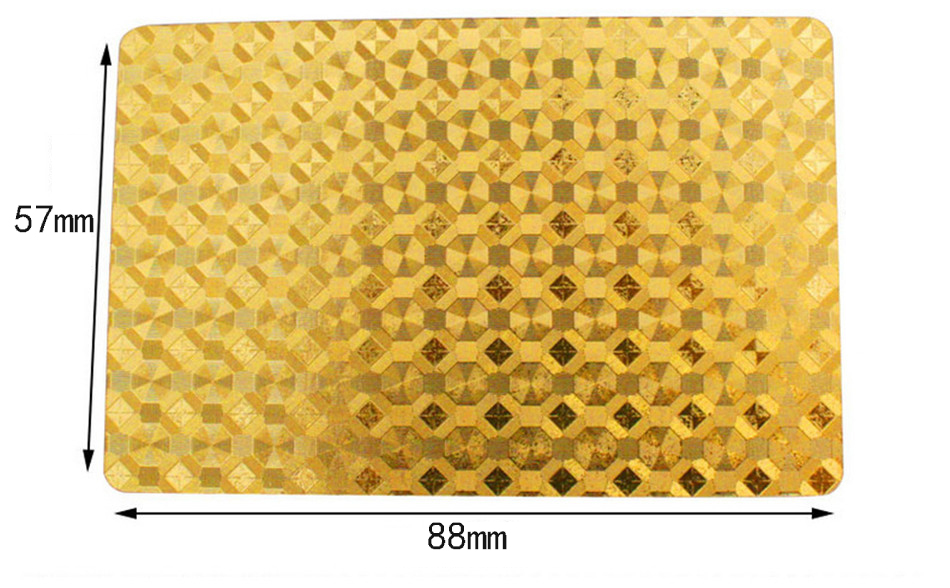 card Foil Playing Cards Waterproof Gold Plated Euro Poker Table Games For Gift Collection Free Shipping