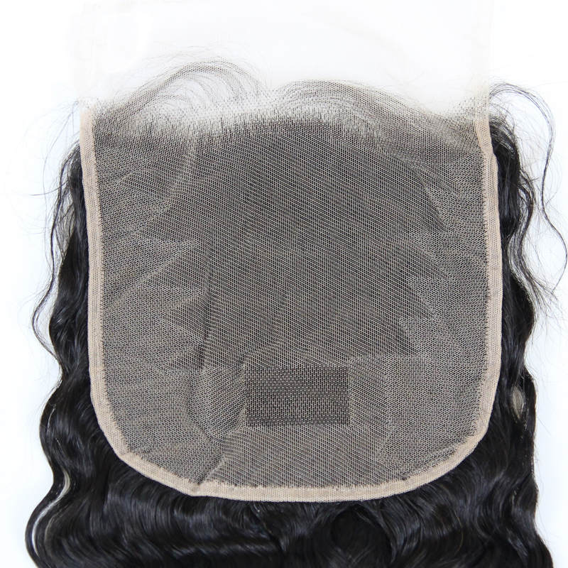 Transparent 7x7 Lace Closure Deep wave With Baby Hair Swiss Lace Color Pre Plucked Natural Hairline