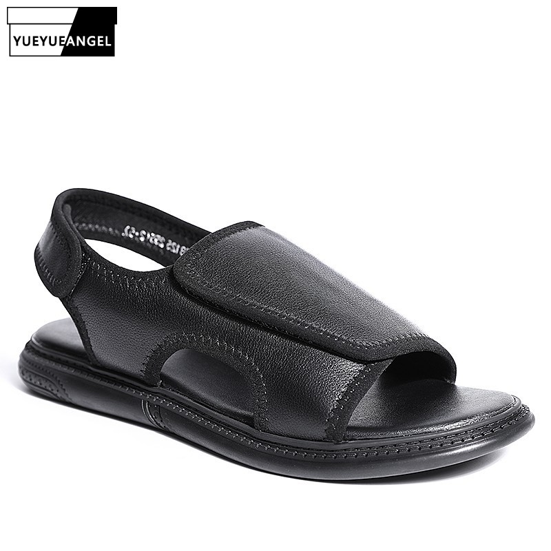 Summer Men 100% Real Leather Sandals Open Toe Rome Platform Sandals Black Casual Beach Shoes Comfortable Sandalias Hombre
Summer Men 100% Real Leather Sandals Open Toe Rome Platform Sandals Black Casual Beach Shoes Comfortable Sandalias Hombre