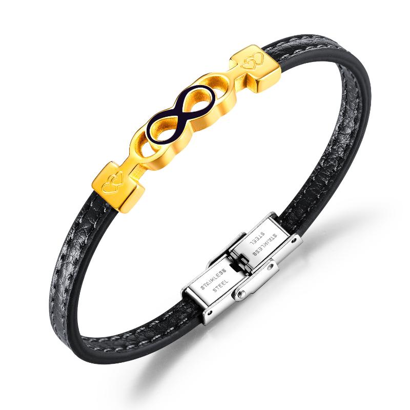 Black Brown Infinity Heart Bracelet for Men Woman Leather Stainless Steel Wristband Lover Unixes Jewelry Gift
Black Brown Infinity Heart Bracelet for Men Woman Leather Stainless Steel Wristband Lover Unixes Jewelry Gift