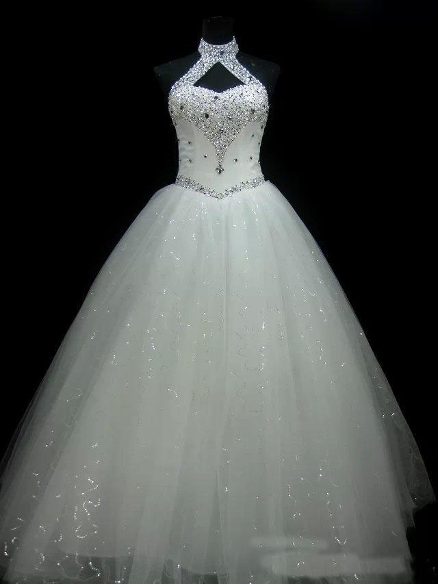 Cheap Beach Halter Sexy Beading A Line Tulle Plus Size Dresses Long Wedding Guest Gowns Maid Of Honor Dress Real Picture 0521