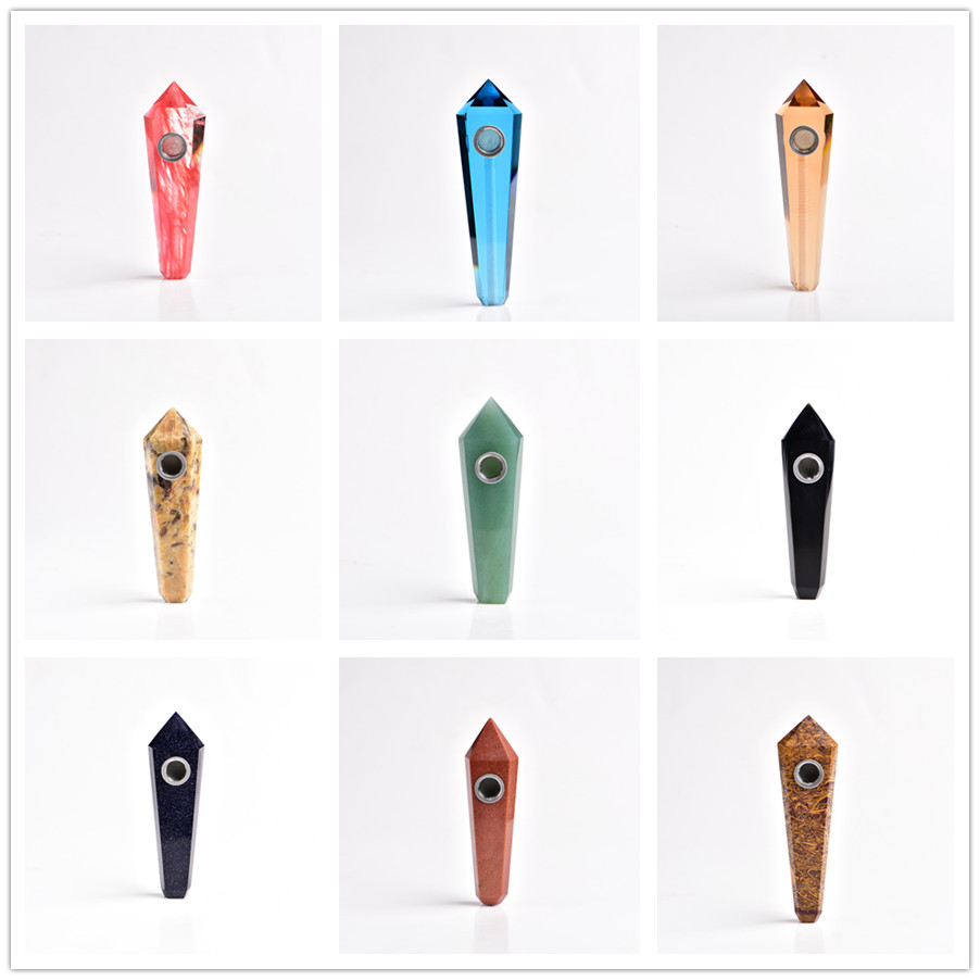 90g Natural Quartz Clear crystal smoking pipe tobacco pipe point wand cigarette Beautiful