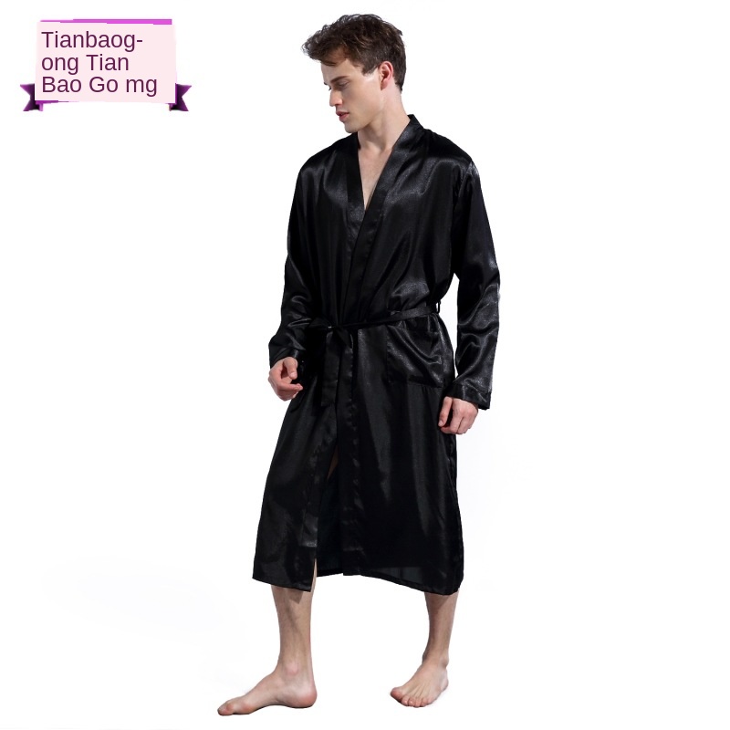 Sleepwear Nightwear Men Solid Color Robe Thin Cardigan Nightgown Loose Large Size Long Sleeve Spring Autumn Bathrobe L XL XXL, Black
Sleepwear Nightwear Men Solid Color Robe Thin Cardigan Nightgown Loose Large Size Long Sleeve Spring Autumn Bathrobe L XL XXL, Black